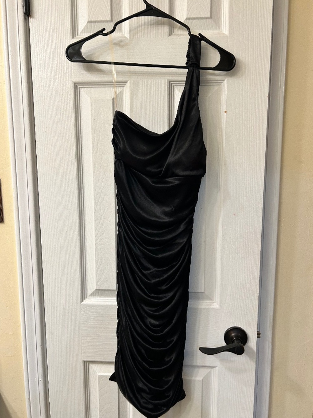 One Shoulder Black Dress